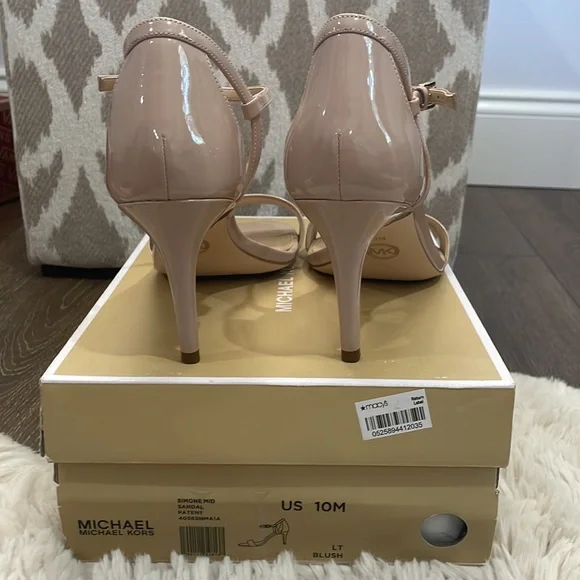 Michael kors Simone mid sandal pantent heels size 10 - Picture 3 of 6